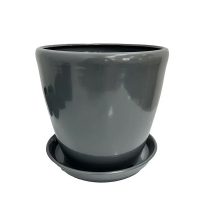 Вазон Грация №2 глянец графит 4,5л купить