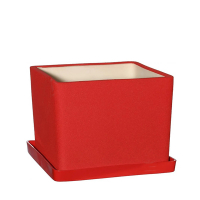 Вазон Квадрат №1 (13,5 л) шелк красный купить