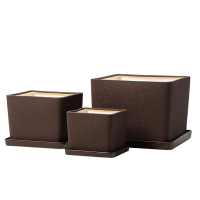 Вазон Квадрат №1 (13,5 л) шелк шоколад купить