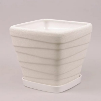 Вазон Квадрат Хвиля №2 шовк білий купить