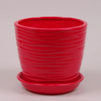 Вазон Грация №1 Волна глянец красный 7,0л купить