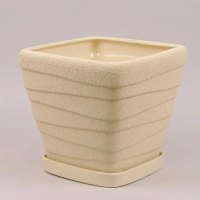 Вазон Квадрат Волна №2 шелк бежевый купить