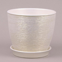 Вазон ВК18 люкс белый с золотом купить