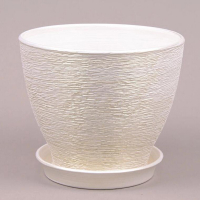 Вазон КС5 белый с золотом купить