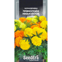 Бархатцы прямостоячие Низкорослая Цветочная смесь Seedera, 0,5 г купить