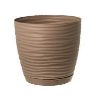 Вазон Sahara сіро-бежевий 15 см з піддоном купить
