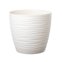 Вазон Sahara кремовый 17 см с поддоном купить