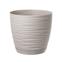 Вазон Sahara серый 19 см с поддоном купить
