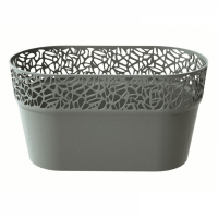 Горшок NATURO овальный серый 275мм купить