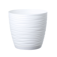 Вазон Sahara белый 17 см с поддоном купить