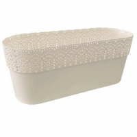 Вазон Белла 380 овал кремовий купить