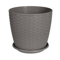 Горшок для цветов с подст Ротанг 12*11 