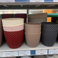 Вазон Вязка с подст №2 1,6л бежевый купить