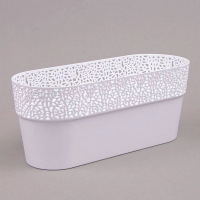 Кашпо Росса овал 300 белое купить