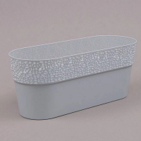 Кашпо Росса овал 300 светло-серый купить