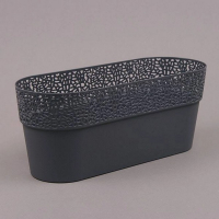 Кашпо Росса овал 300 антрацит купить