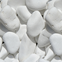 Галька мраморная белая, фракция 40-60 мм, 1 кг купить