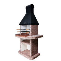 Камин-барбекю ELMAS COLOR Классик Экслюзив малиновый кварцит купить