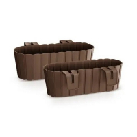 Балконный ящик Boardee Hook навесной, 400мм коричневый купить