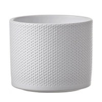 Кашпо Edelman Era pot round рельефный 10 cм белый купить