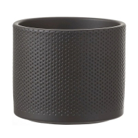 Кашпо Edelman Era pot round рельефный 13,5 cм черный матовый купить