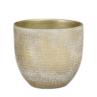 Кашпо Edelman Carrie pot round 16 см шампань-металлик купить